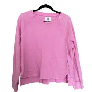Anthropologie Pink Crewneck Loungewear Sweater
